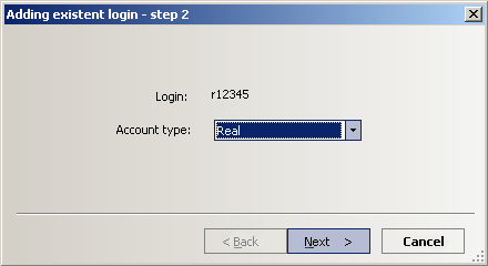 Select Account Type